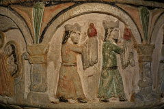 Dopfunt av sandsten från 1100-talets senare del, tillskriven Semi-Byzantios.