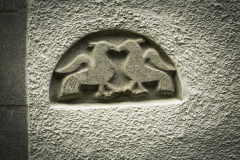 Relief från tidigare kyrka