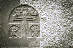 Relief från tidigare kyrka