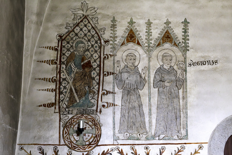 Aposteln Andreas, S:t Franciskus och S:t Egidius