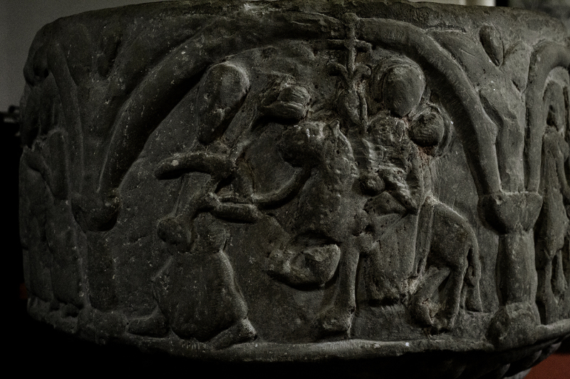 Dopfunt från ca. 1200, tillskriven Hegvald.
