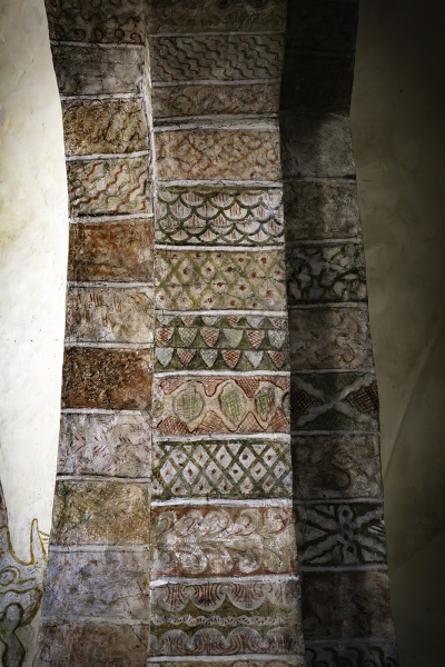 Målning från mitten av 1200-talet i triumfbågen