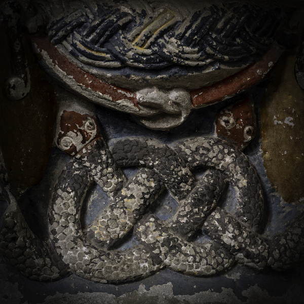 Dopfunt från 1100-talet, målad på 1700-talet